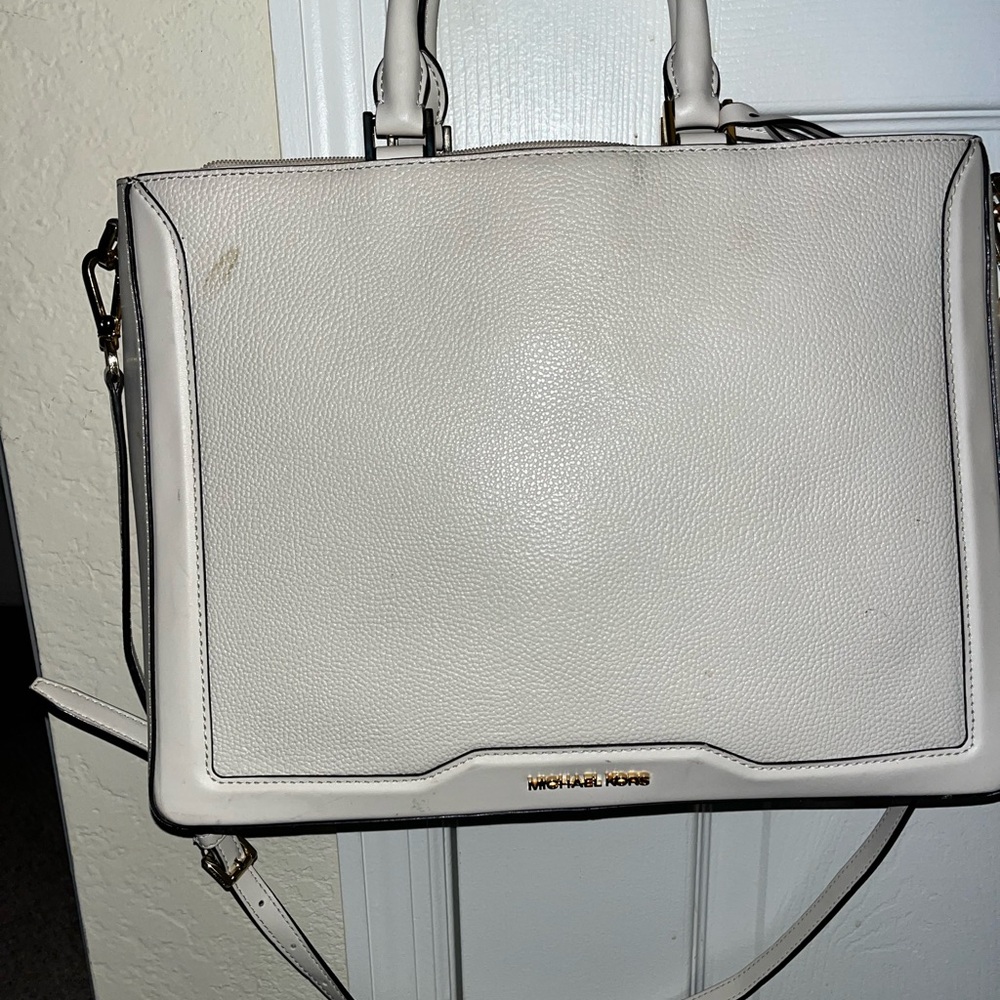 Michael Kors Cream Leather Handbag